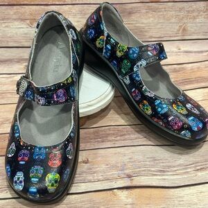 *NEW* Alegria Kourtney Sugar Skull Mary Jane - Colorful Skull Mary Jane Shoes